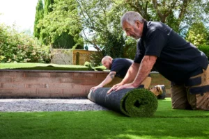 paved walkway to garden landscape